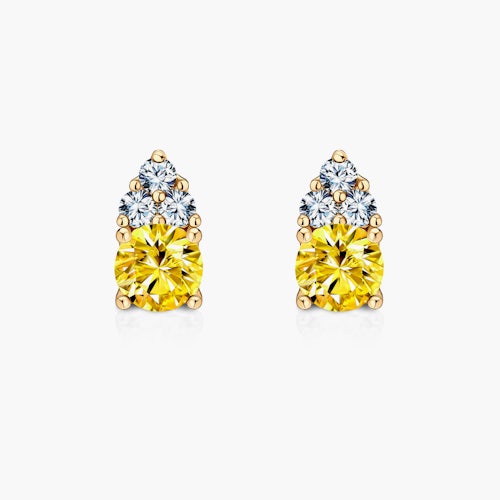 Kolczyki Fairytale: złote, żółte szafiry